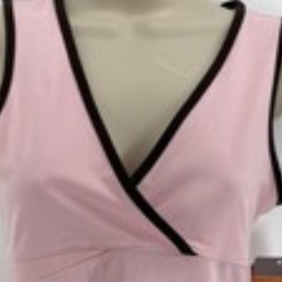 Champion pink with brown trim tank top. - Picture 10 of 10